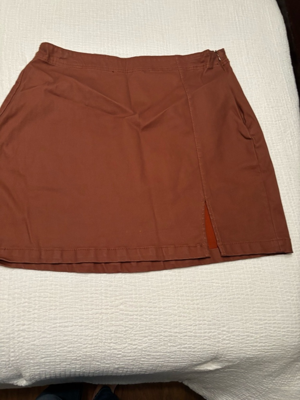 Women's Rust Brown A-Line Mini Skirt